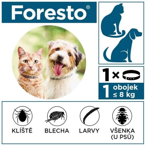 Antiparazitný obojok Foresto pre mačky a malých psov