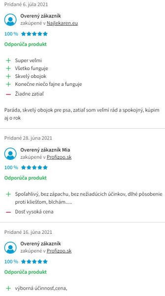 Recenzie a skúsenosti s antiparazitným obojkom Foresto