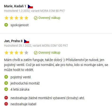 Recenzie a skúsenosti s bojlerom Mora EOM 80 PKT  na Alza