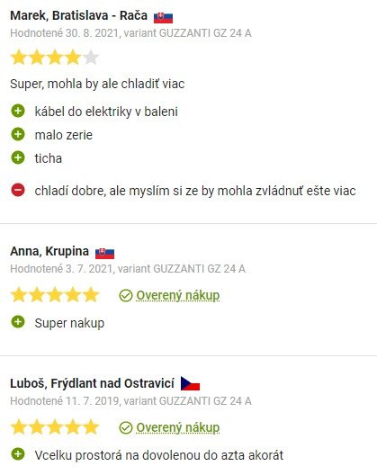 Recenzie a skúsenosti s autochladničkou Guzzanti GZ 24A