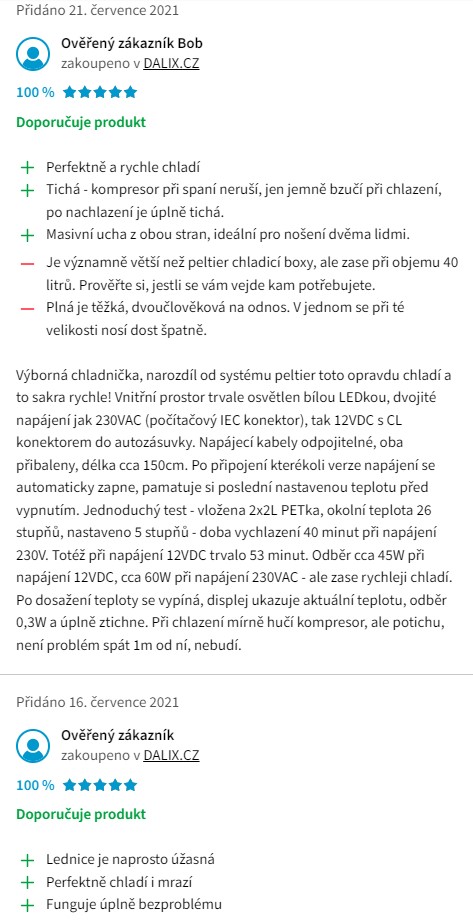 Recenze a zkušenosti s autolednicí Mobicool MCF40