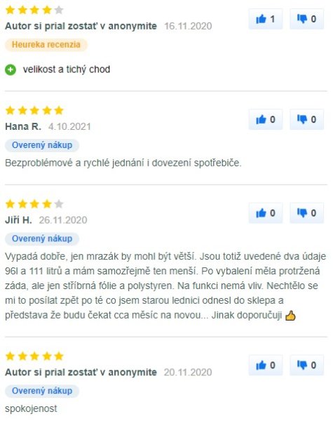  Recenzie a skúsenosti s chladničkou Gorenje NRK6202AW4 Mall