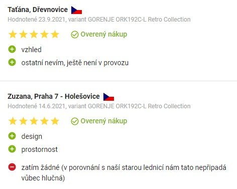 Recenzie a skúsenosti s chladničkou Gorenje ORK192C Alza