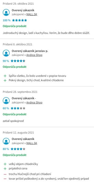 Recenzie a skúsenosti s chladničkou Gorenje RK6192EW4