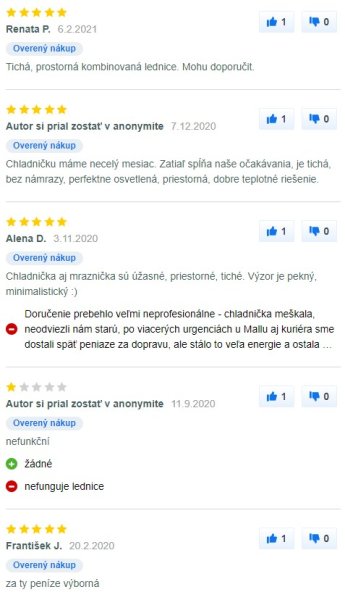 Recenzie a skúsenosti s chladničkou LG GBP31SWLZN na Mall