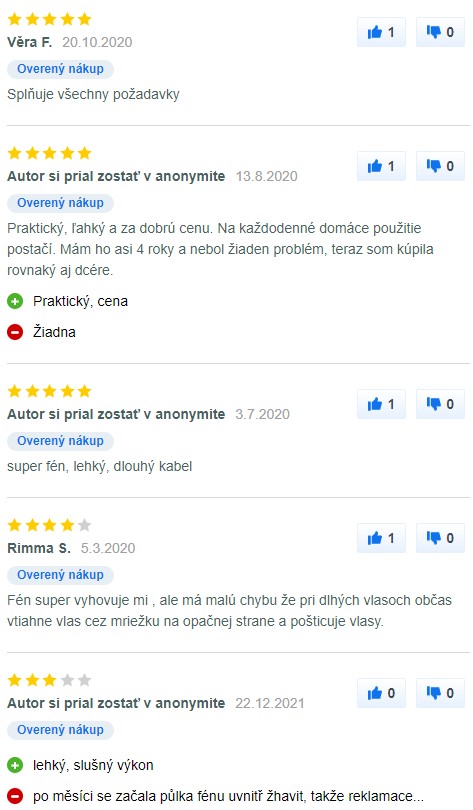 Recenze a zkušenosti s fénem na vlasy Remington D5219 na Mall