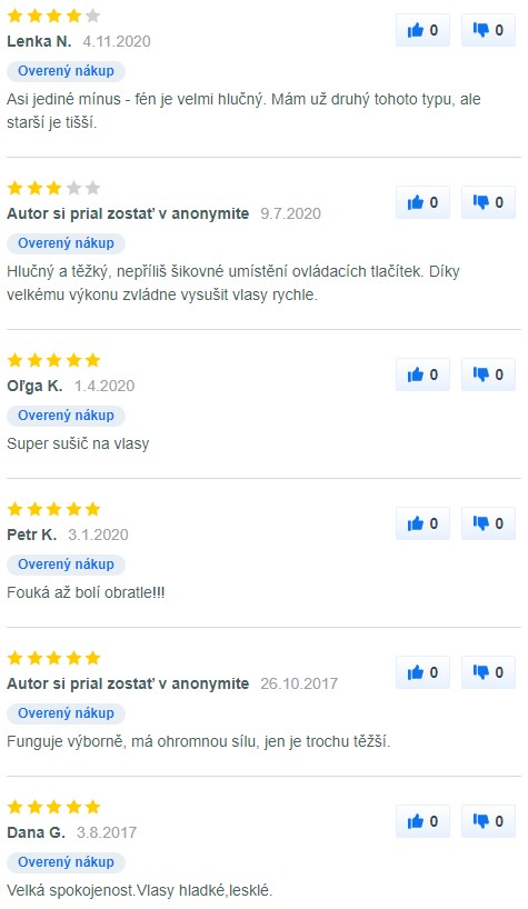 Recenze a zkušenosti s fénem na vlasy Rowenta CV8722 na Mall