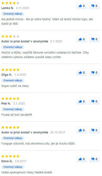 Recenzie a skúsenosti s fénom na vlasy Rowenta CV8722 na Mall