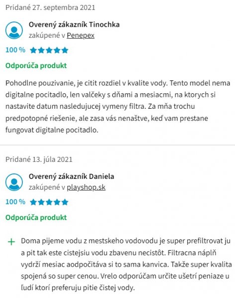 Recenzie a skúsenosti s filtračnou kanvicou BWT Vida