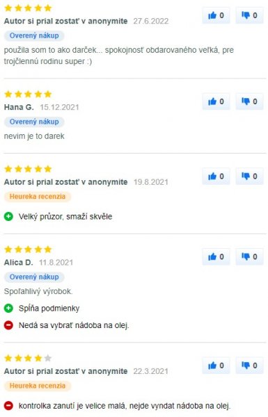 Recenzie a skúsenosti s teplovzdušnou fritézou Tefal FF203130 na Mall