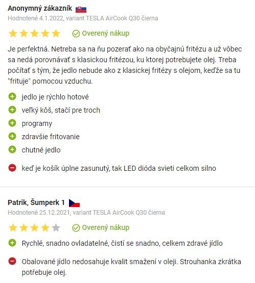 Recenzie a skúsenosti s teplovzdušnou fritézou Tesla AirCook Q30 na Alza