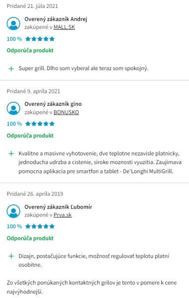 Recenzie a skúsenosti s elektrickým grilom DeLonghi CGH 1020D