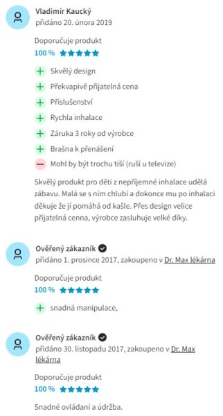 Recenzie a skúsenosti s inhalátorom Philips InnoSpire Sami