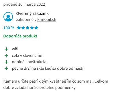 Recenzie a skúsenosti s kamerou do auta TrueCam M9