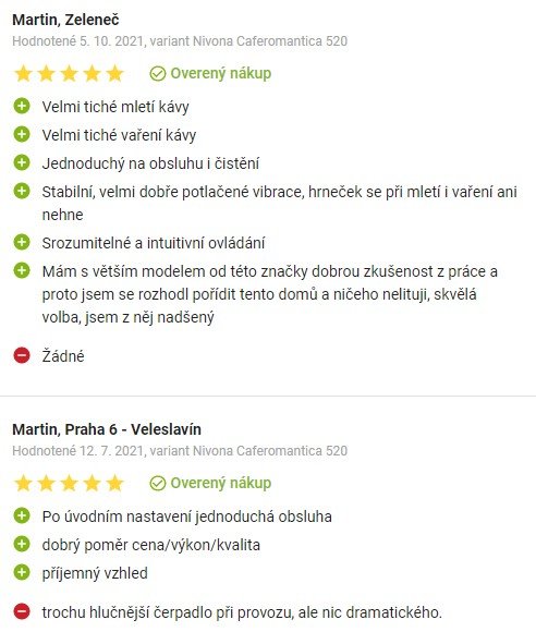 Recenzie a skúsenosti s kávovarom Nivona NICR 520 na Alza