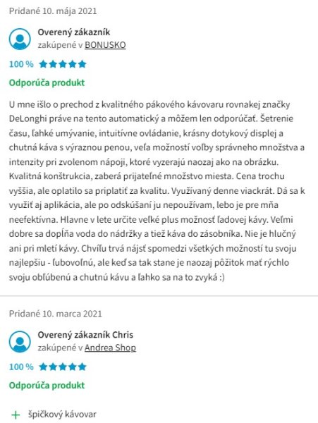 Recenzie a skúsenosti s automatickým kávovarom DeLonghi ECAM 650.85.MS