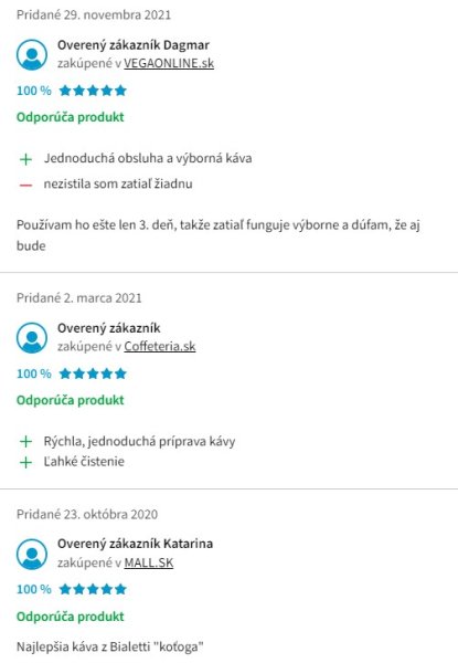 Recenzie a skúsenosti s moka kávovarom Bialetti Moka Express 3