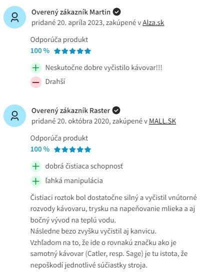 Recenzie a skúsenosti s odvápňovačom kávovaru Sage BES007