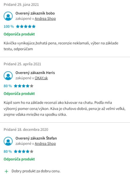 Recenzie a skúsenosti s pákovým kávovarom Electrolux EEA 111