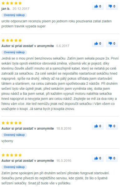 Recenzie a skúsenosti s benzínovou kosačkou Hecht 548 SWE 5in1 na Mall