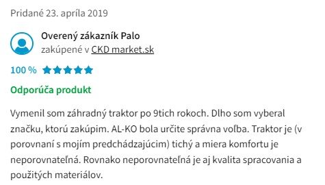 Recenzie a skúsenosti so záhradným traktorom Solo by AL-KO T 13-93.7 HD Comfort