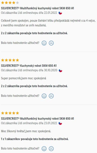 Recenzie a skúsenosti s kuchynským robotom Silvercrest SKM 650 A1