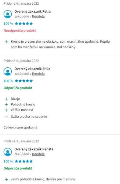 Recenzie a skúsenosti s masážnym kreslom Tempo Kondela Lambert