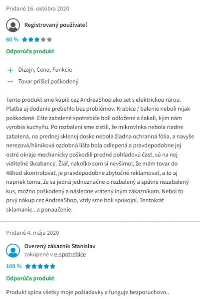 Recenzie a skúsenosti s mikrovlnkou 