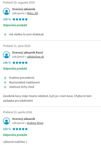 Recenzie a skúsenosti s mlynčekom na kávu DeLonghi KG 521