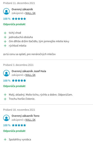 Recenzie a skúsenosti s mlynčekom na kávu Sencor SCG 1050BK