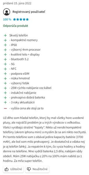 Recenzie a skúsenosti s mobilným telefónom Samsung Galaxy S22