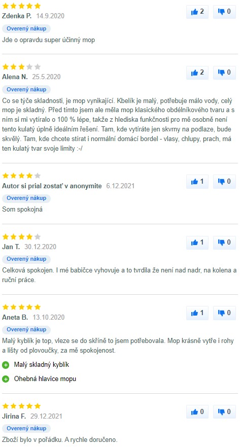 Recenze a zkušenosti s mopem Vileda Spin & Clean na Mall