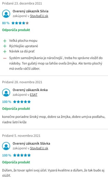 Recenzie a skúsenosti s mopom Vileda Ultramat XL Turbo