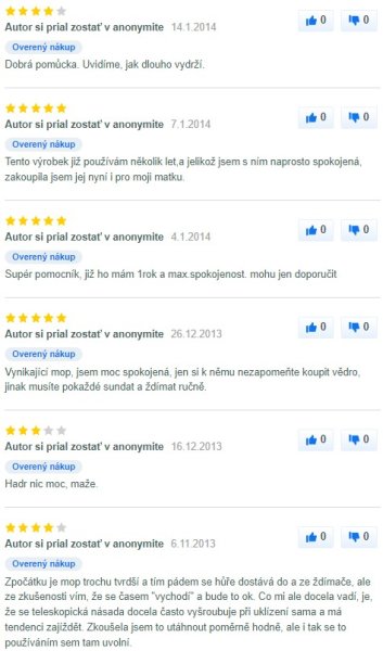 Recenzie a skúsenosti s mopom Vileda Ultramax Microfibre na Mall