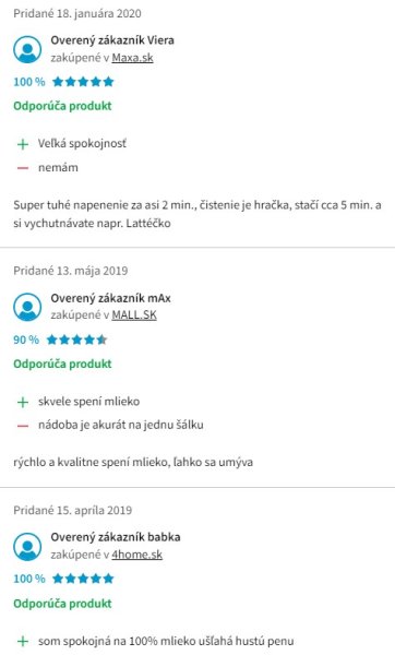 Recenzie a skúsenosti s napeňovačom mlieka Sencor SMF 2020WH