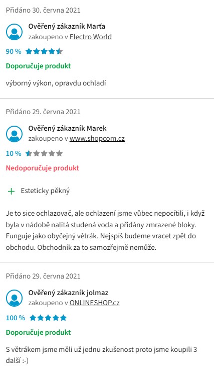 Recenze a zkušenosti s ochlazovačem vzduchu Sencor SFN 9011SL