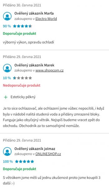 Recenzie a skúsenosti s ochladzovačom vzduchu Sencor SFN 9011SL