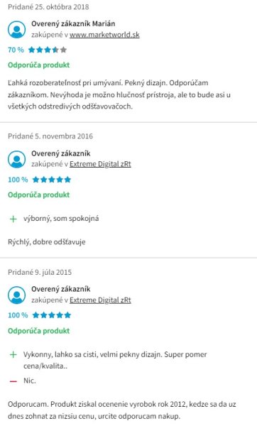 Recenzie a skúsenosti s odšťavovačom Braun J500