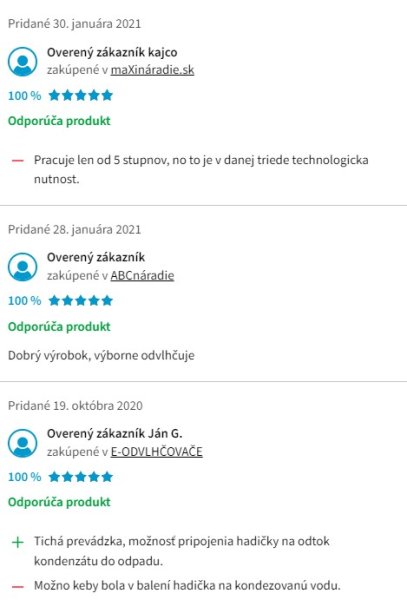 Recenzie a skúsenosti s odvlhčovačom vzduchu Master DH720P