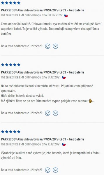 Recenzie a skúsenosti s uhlovou brúskou Parkside PWSA 20 V-Li C3