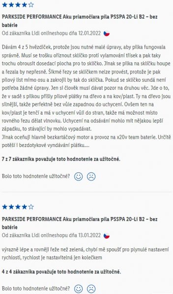 Recenzie a skúsenosti s Parkside Performance AKU priamočiarou pílou PSSPA 20-Li B2