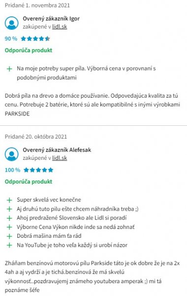 Recenzie a skúsenosti s reťazovou pílou Parkside PKSA 40 V-Li A1