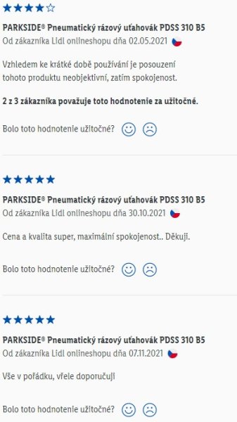 Recenzie a skúsenosti s Parkside pneumatickým rázovým uťahovákom PDSS 310 B5