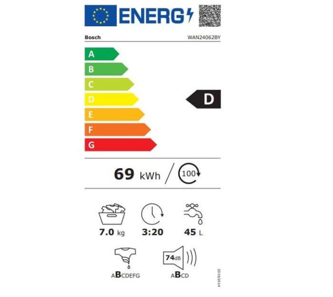 Bosch WAN24062BY energetický štítok