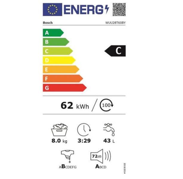 Bosch WUU28T60BY energetický štítok