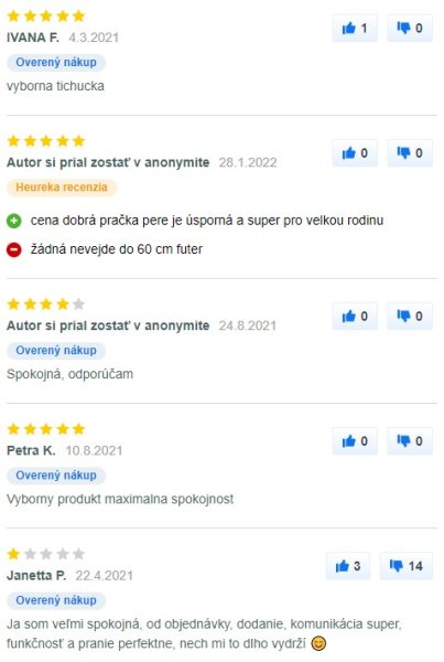 Recenzie a skúsenosti s parnou práčkou Samsung WW90TA046AE na Mall