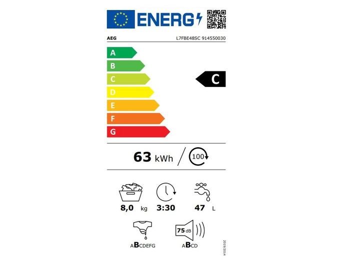 AEG ProSteam L7FBE48SC energetický štítok