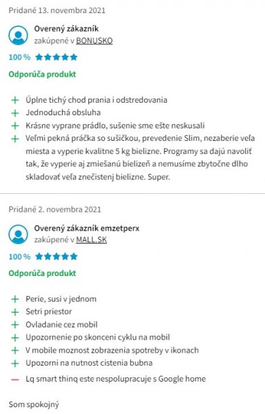 Recenzie a skúsenosti s práčkou so sušičkou LG F2DV5S8S1