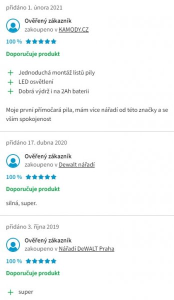 Recenzie a skúsenosti s priamočiarou pílou DeWALT DCS334N