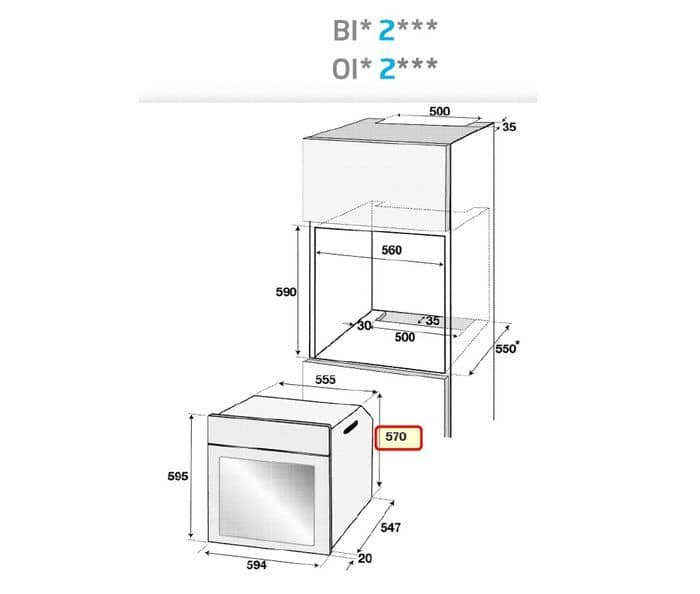 Beko BIM 22300 X rozmery